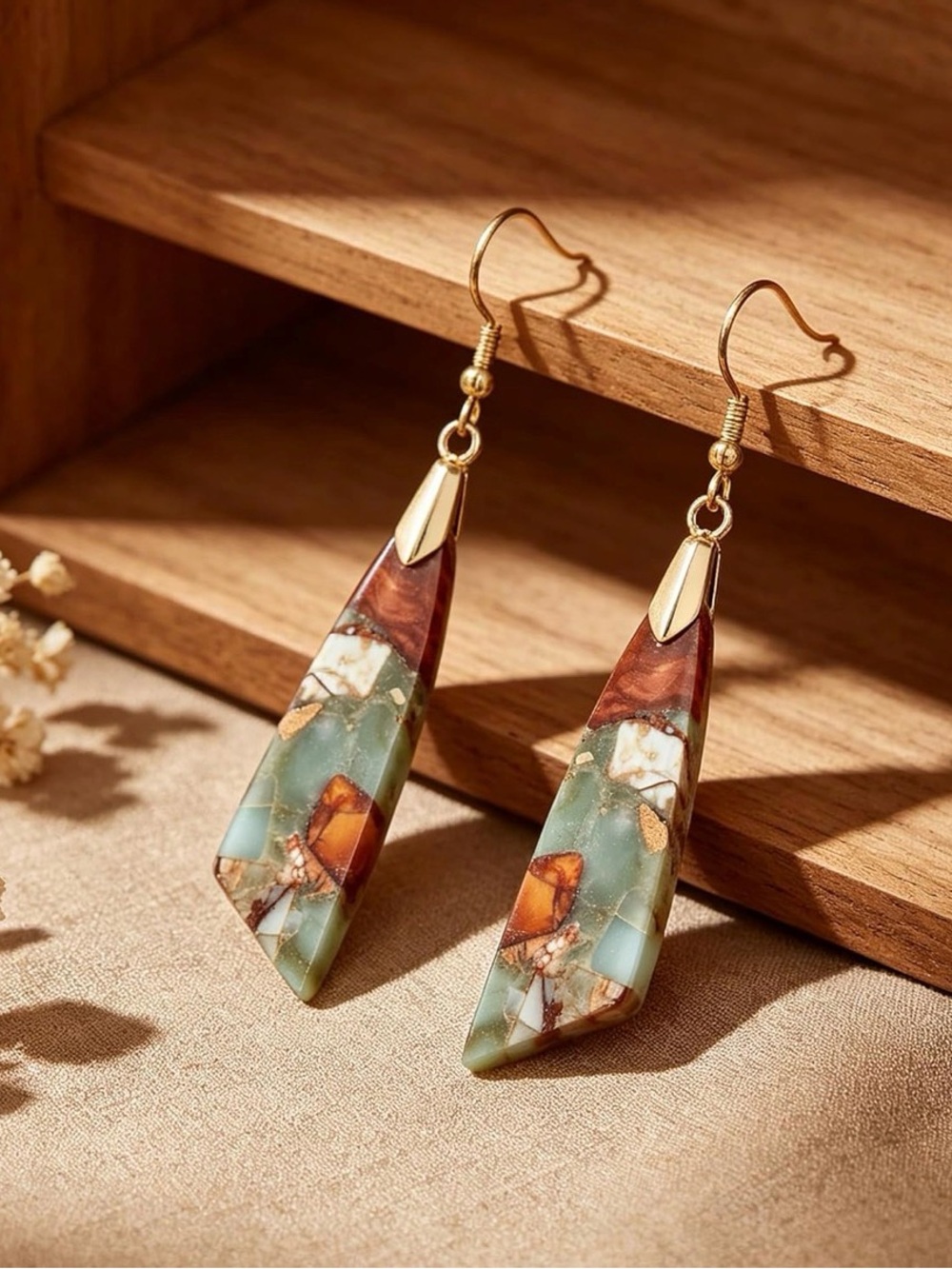 Bohemian Mosaic Dangle Earrings
